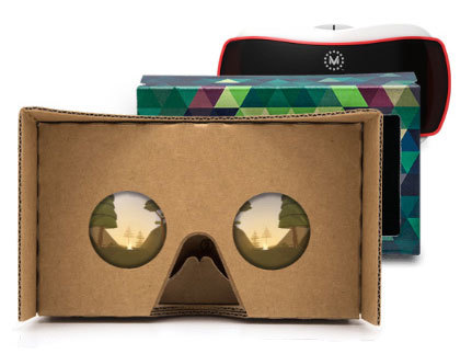 ボール紙製の「Google Cardboard」