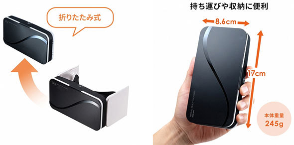 折りたたみ可能なヘッドセットタイプ
