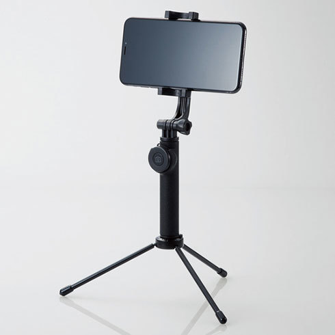 「Bluetooth自撮り棒（三脚付／45cm／回転ホルダータイプ）」