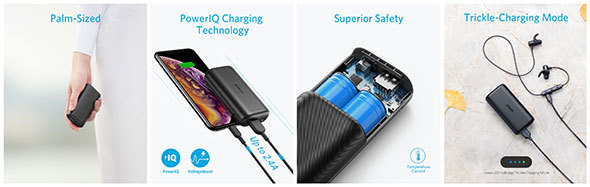保護回路があることを示している「Anker PowerCore 10000 Redux」のリリース画像