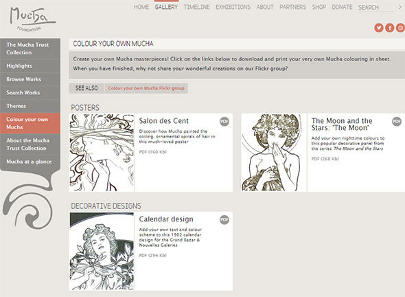 「COLOUR YOUR OWN MUCHA」