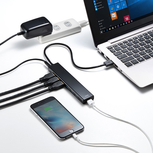 サンワサプライのUSBハブ「USB-3H703BK」