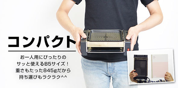 コンパクトさや、持ち運びのしやすさ、またできれば後片付けのしやすさも考慮して選びたい。写真はサンコーレアモノショップWebサイトより