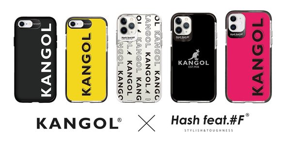 写真はスマホケースブランド「Hashfeat.#F」とアパレルブランド「KANGOL」とコラボしたiPhoneケース