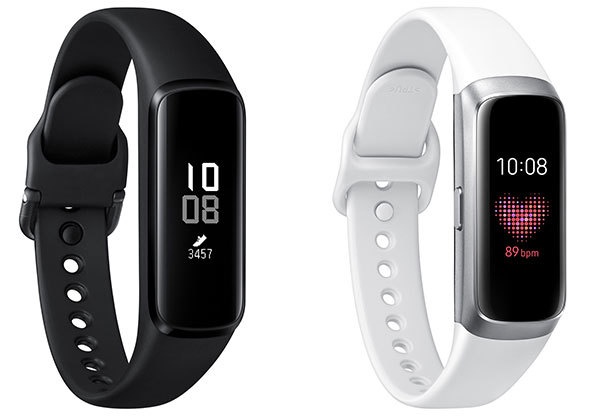 モノクロかカラーの違い。左が「Galaxy Fit e」で、右が「Galaxy Fit」