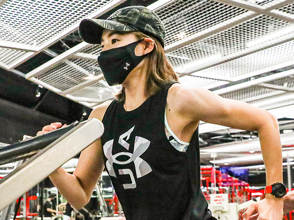UA SPORTS MASK(UAスポーツマスク)を装着した才藤歩夢選手(近代五種)