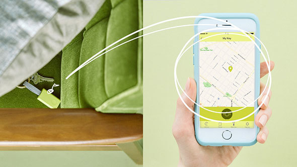 写真の「Tile Mate」は電池が約1年持ちます