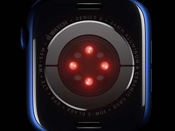 「Apple Watch Series 6」のセンサー