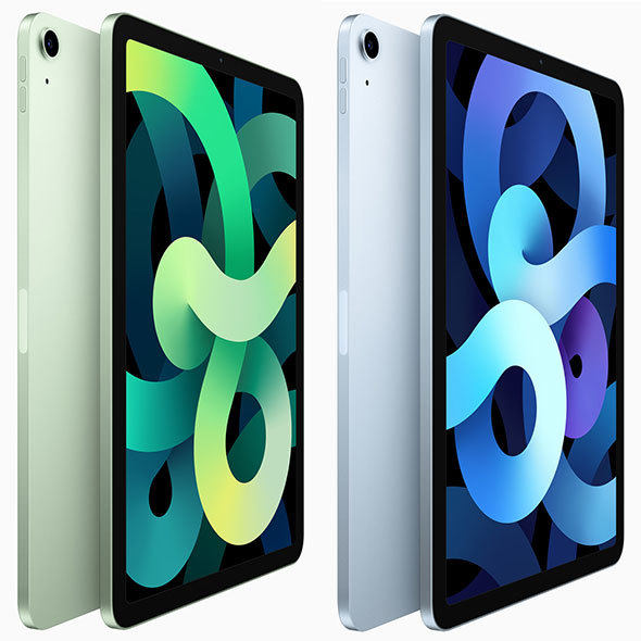 第4世代「iPad Air」のグリーンとスカイブルー