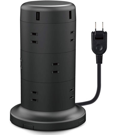 「電源タップ タワー型 ECT-0720BK」