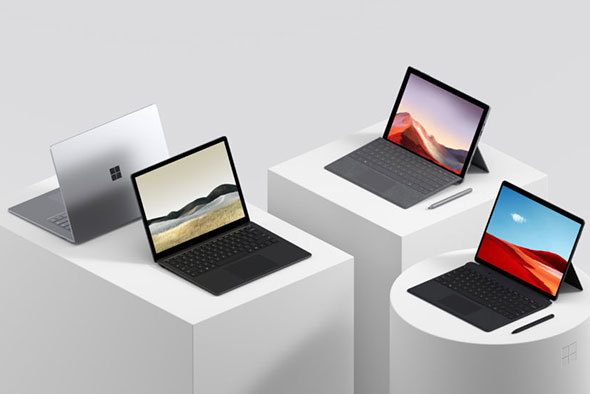 ラインアップの多さに特徴のあるSurfaceシリーズ。2in1、クラムシェル、デスクトップと、用途によって多様な選択肢が用意されています