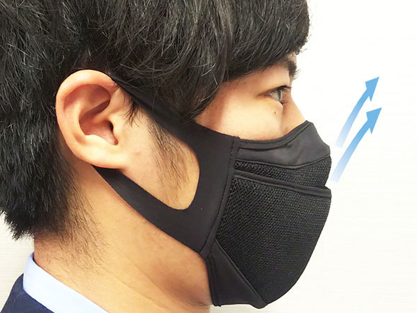 セパレート構造で呼吸がしやすいという「クレンゼセパレートマスク スポーツ」