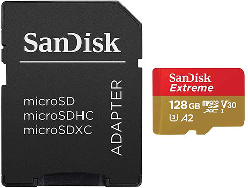 サンディスクmicroSD「Extreme SDSQXA1-128G-EPK」