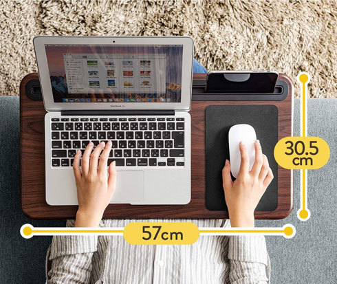 クッションテーブル：パソコンを置いて作業するなら、薄いモデルがおすすめ