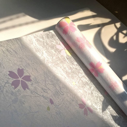 「何度も貼直せる 窓用フィルム 和紙・桜010」