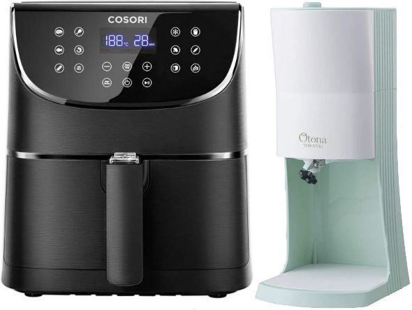 COSORI「電気フライヤーCP137-AF」／ドウシシャ「電動ふわふわとろ雪かき氷器 DTY-B1」