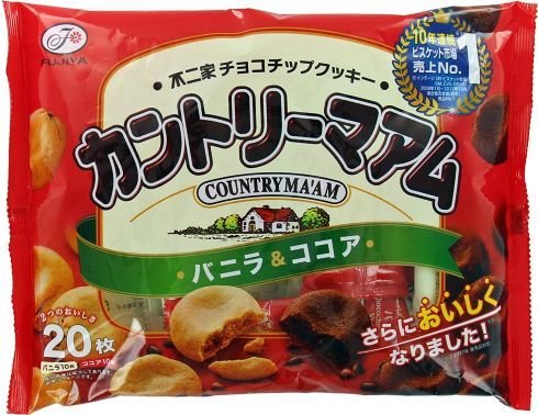 不二家「カントリーマアム バニラ&ココア 20枚」