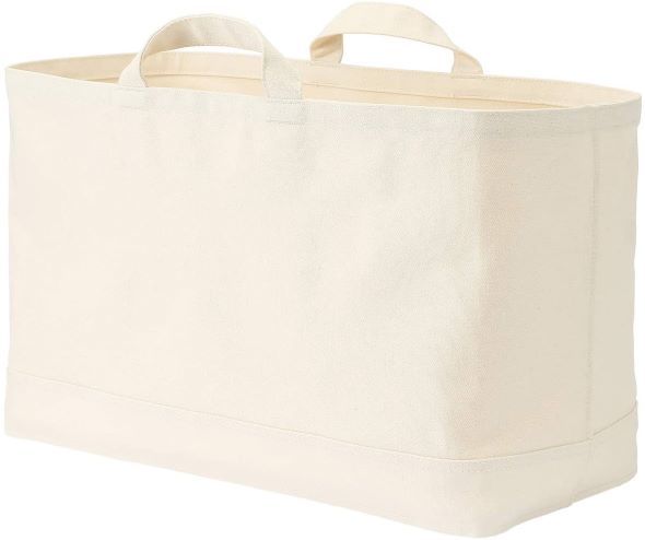 無印良品「持ち手付帆布長方形バスケット 特大」