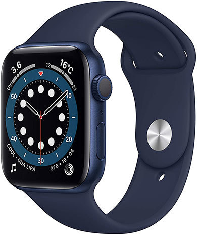 「Apple Watch Series 6」(GPSモデル、44mmブルーアルミニウムケースとディープネイビースポーツバンド)