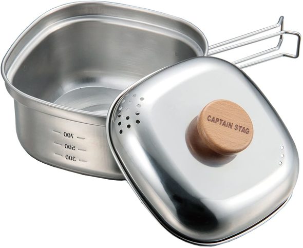 キャプテンスタッグ（CAPTAIN STAG）　ステンレス角型ラーメンクッカー1.3L UH-4202