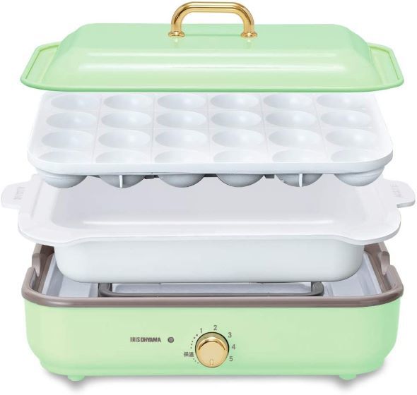 アイリスオーヤマ「着脱式ホットプレート 温度調節機能付き」
