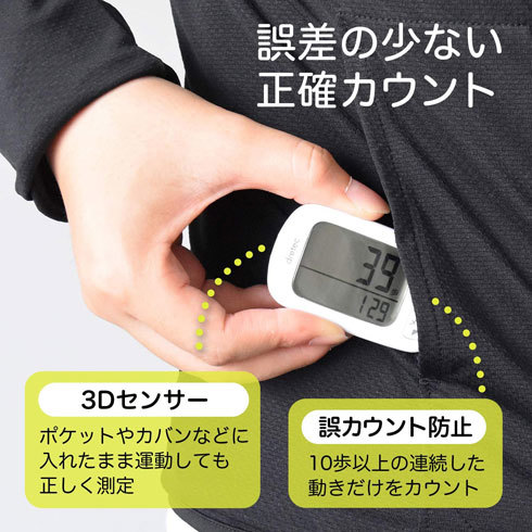 歩数計・活動量計:振り子式か、3D加速度センサー式か