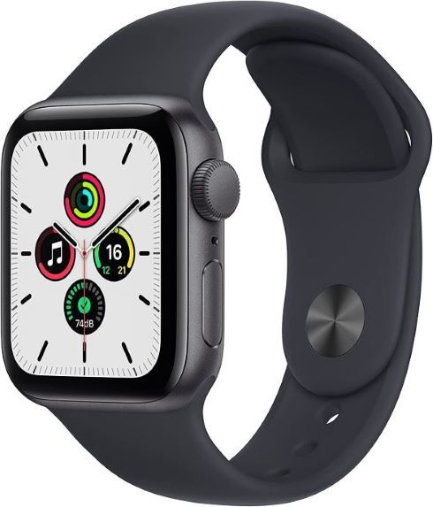「Apple Watch SE GPS 40mmスペースグレイアルミニウムケースとミッドナイトスポーツバンド」