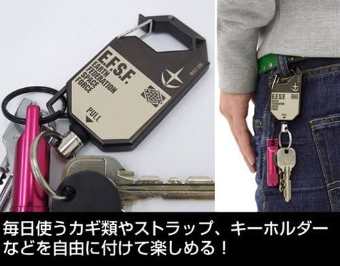 コスパ「機動戦士ガンダム 地球連邦軍 リールキーホルダー」