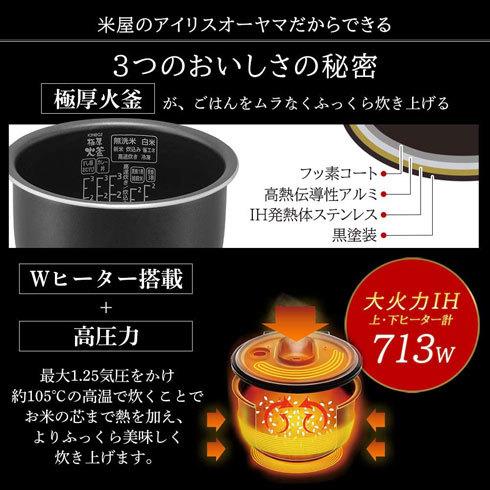 炊飯器:加熱方式は、マイコン式か、IH式か、圧力IH式