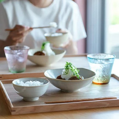 ケユカ 「美濃焼 まるかく茶碗 小」