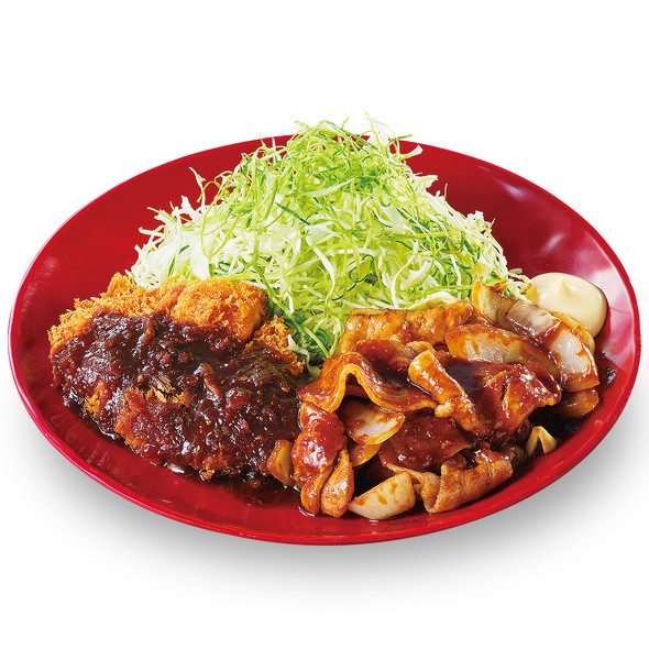 かつやのロースカツと豚スタミナ焼肉