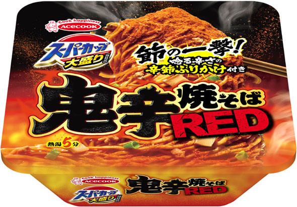 エースコック　スーパーカップ大盛り 鬼辛焼そばRED