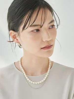ユナイテッドアローズ グリーンレーベルリラクシング「バロックパール チェーン 3WAY ネックレス」