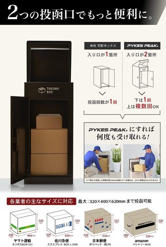 宅配ボックス:複数の荷物を受け取るなら、投函口が2つあるモデルがおすすめ