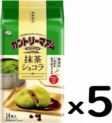 不二家「カントリーマアム 抹茶ショコラ 14枚×5袋」