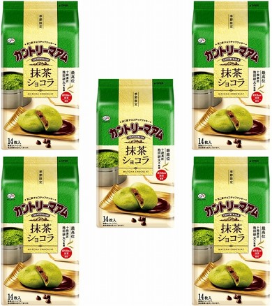 不二家「カントリーマアム 抹茶ショコラ 14枚×5袋」