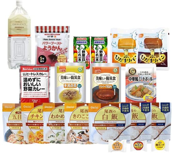 「長期保存の非常食セット 3日分」