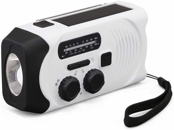アイリスオーヤマ「手回し充電ラジオライト JTL-29 ホワイト」