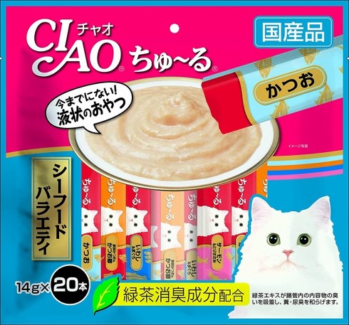 いなばペットフード「CIAOちゅ〜る シーフードバラエティ」