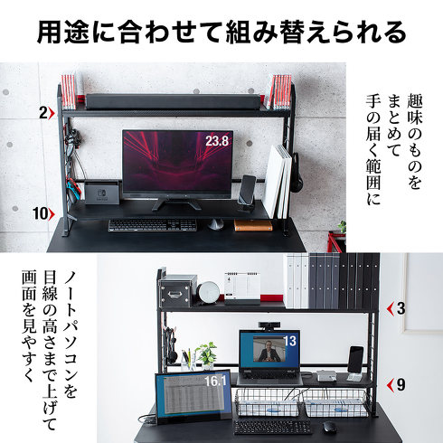 サンワサプライ・机上ラック