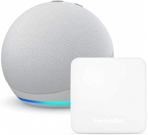 「Echo Dot 第4世代 グレーシャーホワイト」と「スイッチボット Hub Mini」のセット