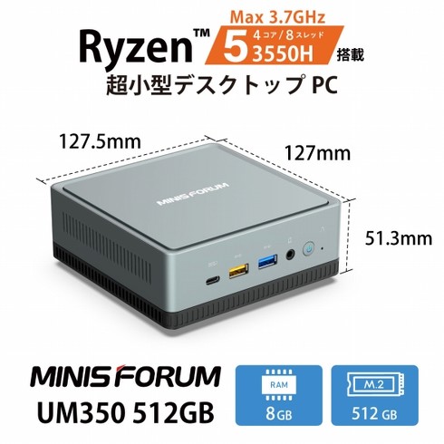 「MINISFORUM UM350 512GB」