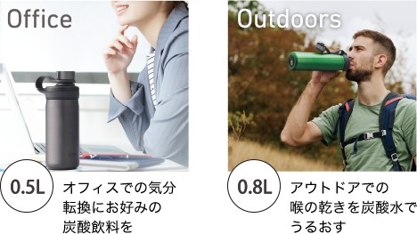 「真空断熱炭酸カスタムボトル」