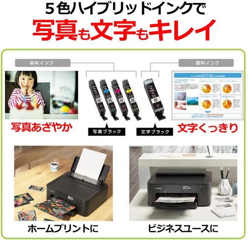プリンター・複合機：インクの色数、インクカートリッジの種類をチェック