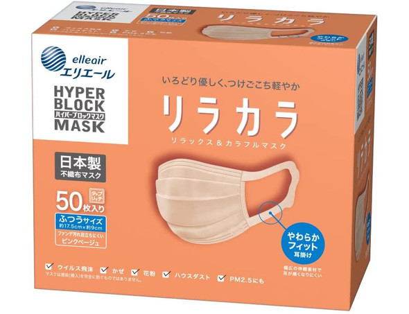 エリエール（大王製紙）　ハイパーブロックマスク リラカラ