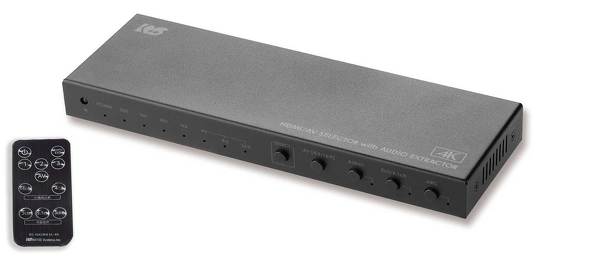 4K60Hz対応 外部音声出力付 4入力1出力HDMI/AV切替器
