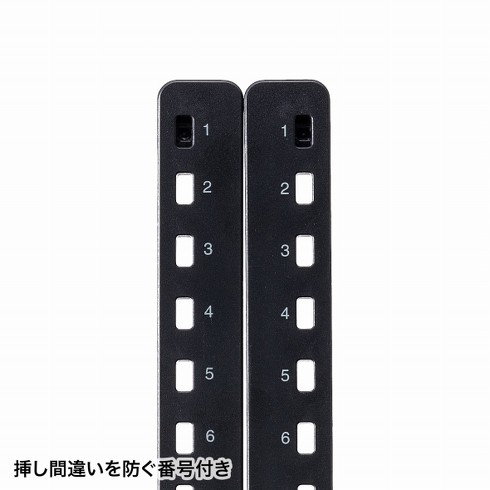 挿し間違いを防ぐ番号付き
