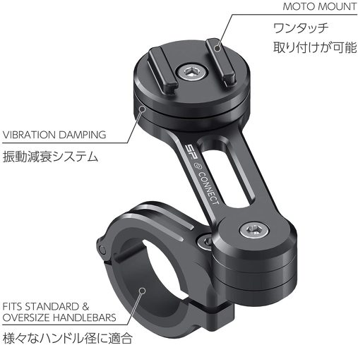 バイク用スマホホルダー:スマホが防水仕様なら「クランプタイプ」か「ワンタッチタイプ」