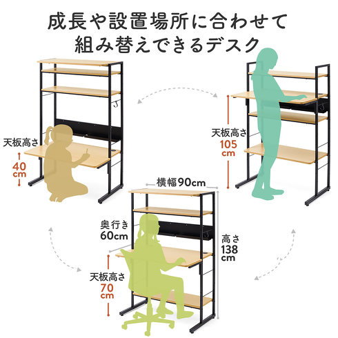 サンワサプライ・3WAYパソコンデスク