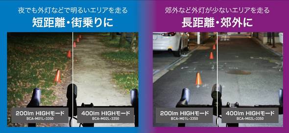 エレコム・自転車用LEDライト